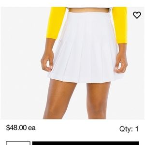 American Apparel Garbedine tennis skirt